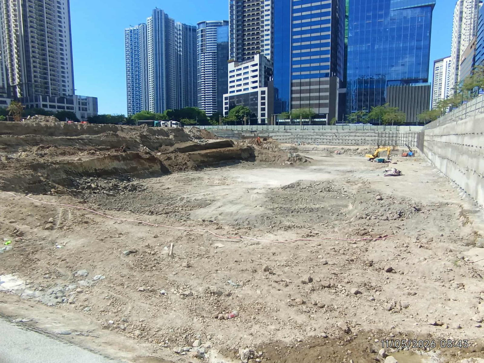 Excavated Area: View from 28th Street